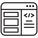 Usoft Infotech application design icon in black